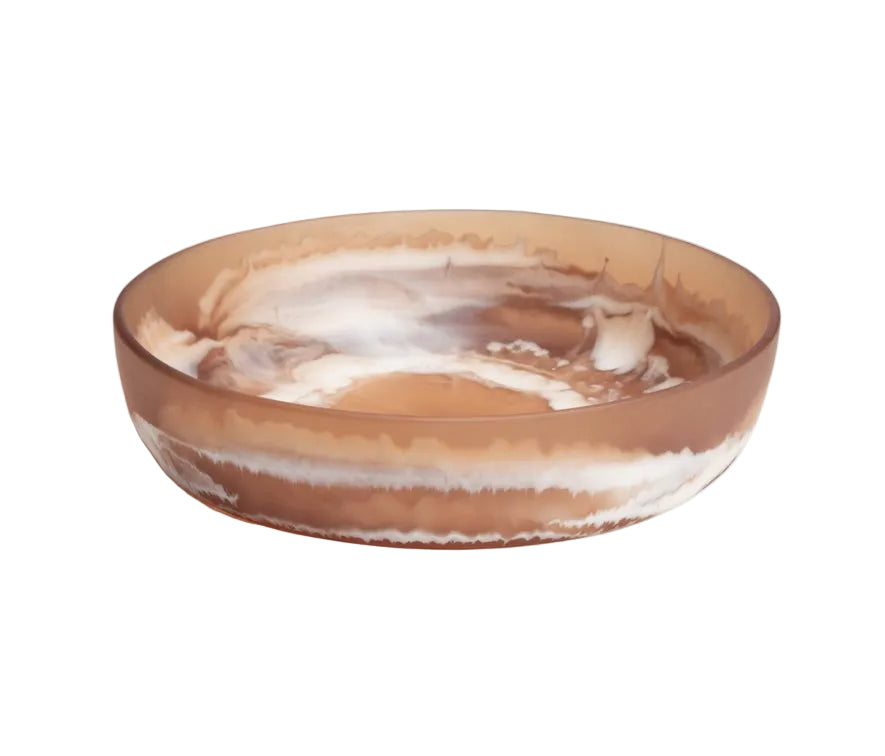 Brown Swirled Serving Bowl - Large