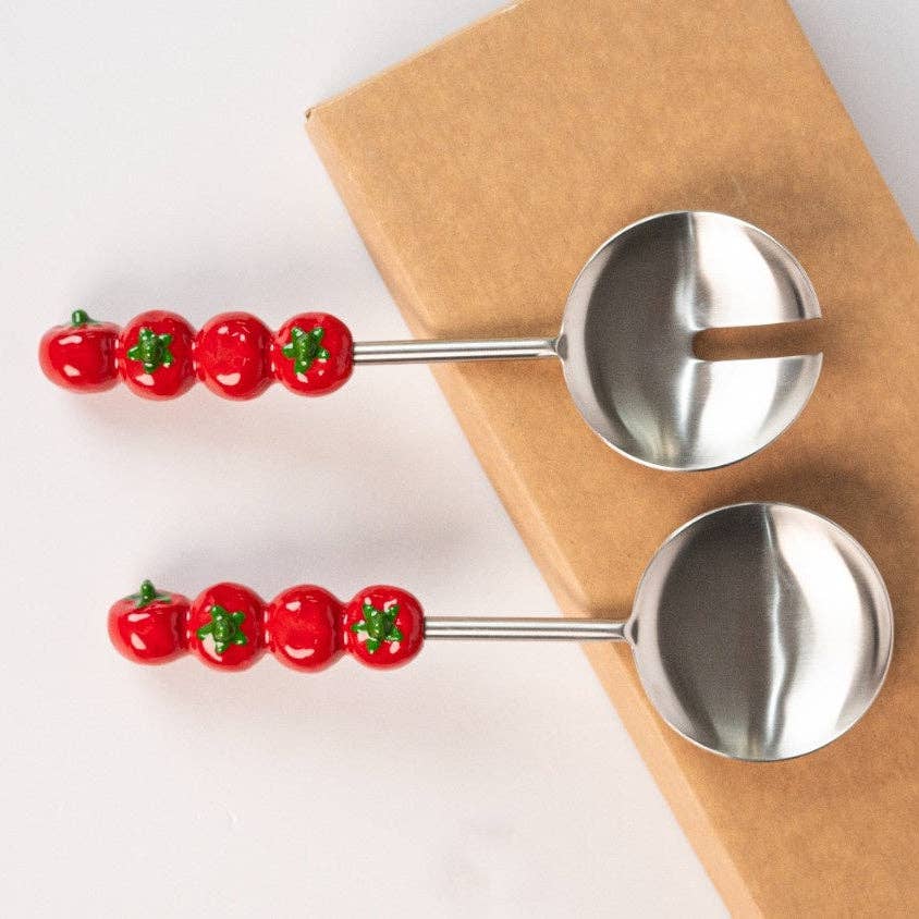 Tomato Handle Salad Servers