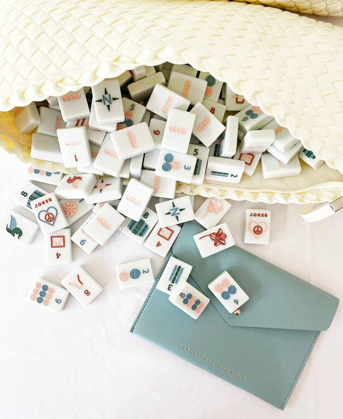 Mahjong Tiles - Desert Dreams Tiles - White
