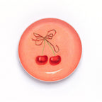 Round Enamel Tray - Cherries