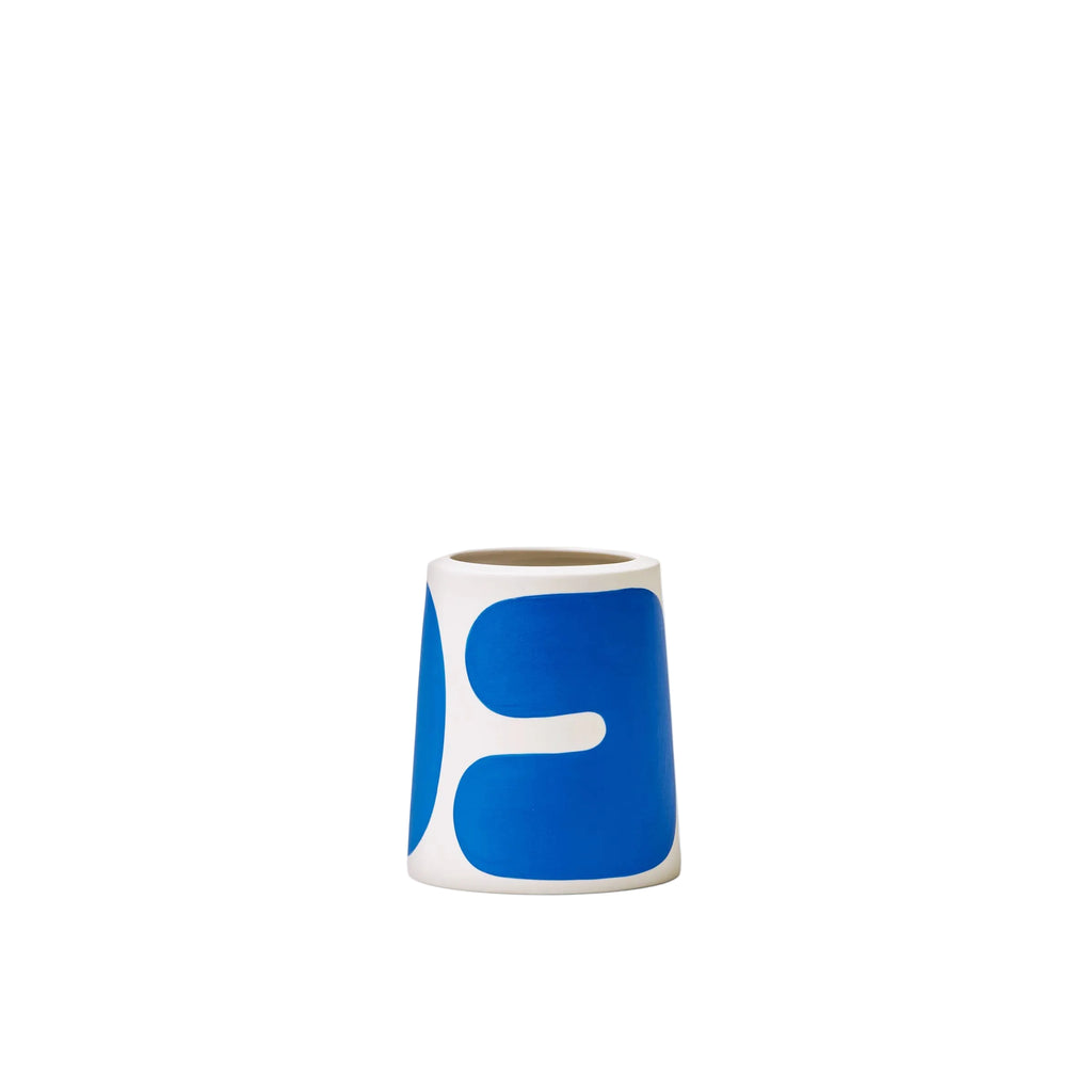 Cobalt Color Block Pillar Vases: Short