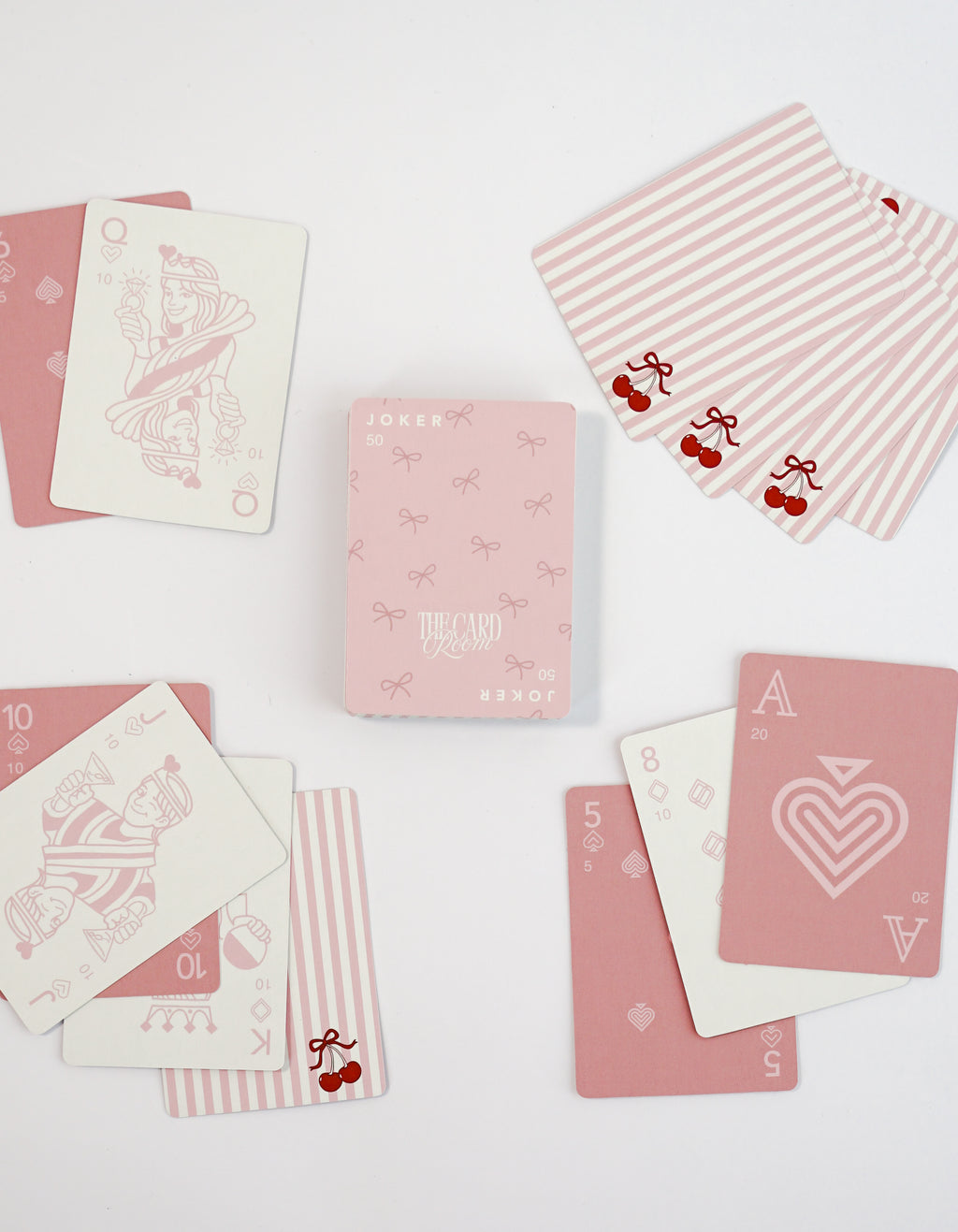 Pink & Cherries Canasta Card Set