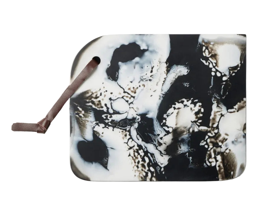 Black Swirled Serving Board